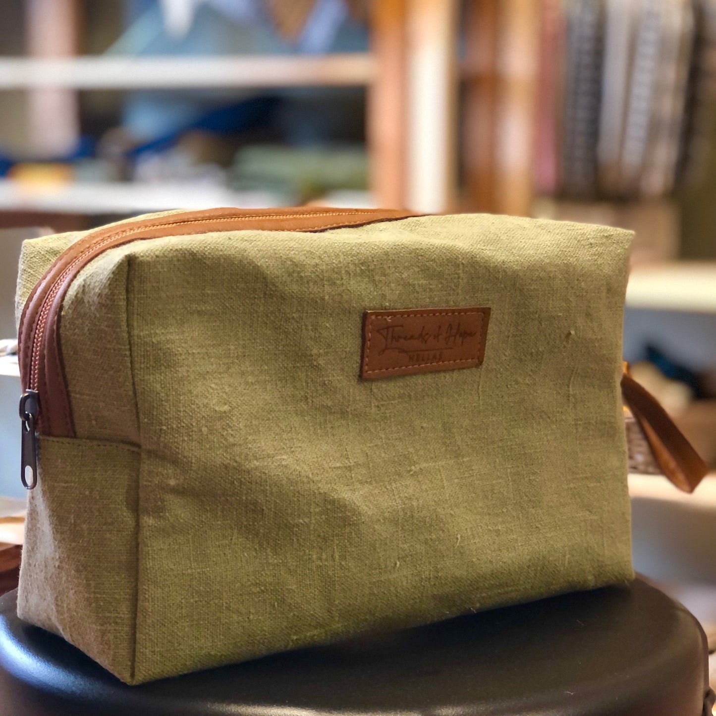 Toiletry bag - Pepita Linen