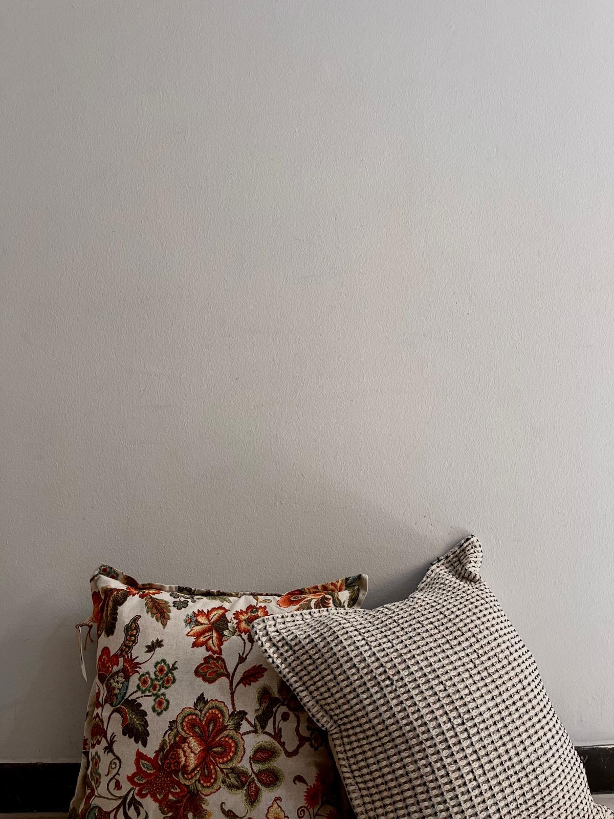 Cushion Cover, Orange Flowery