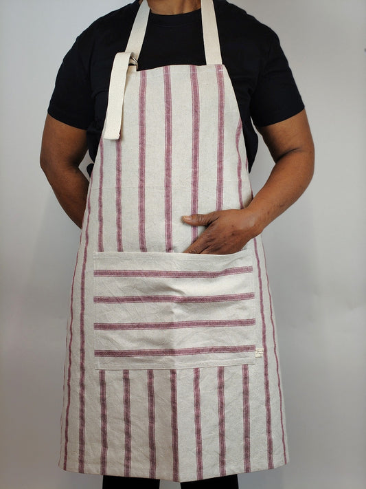 Apron – Classic Collection Red Multi Stripe
