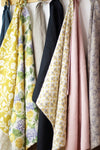 Mustard Yellow White Floral