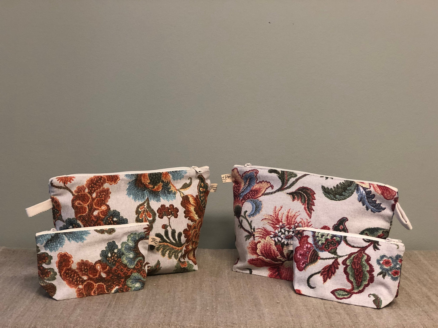 Floral Toiletry & Cosmetic Bag Set