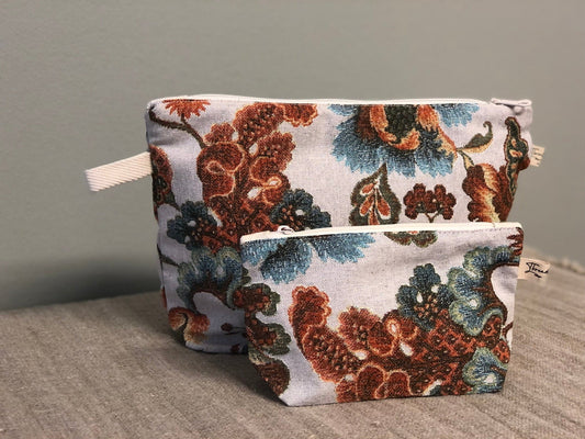 Floral Toiletry & Cosmetic Bag Set
